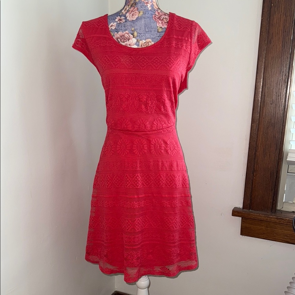 Xhilaration Red Lace Mini Dress